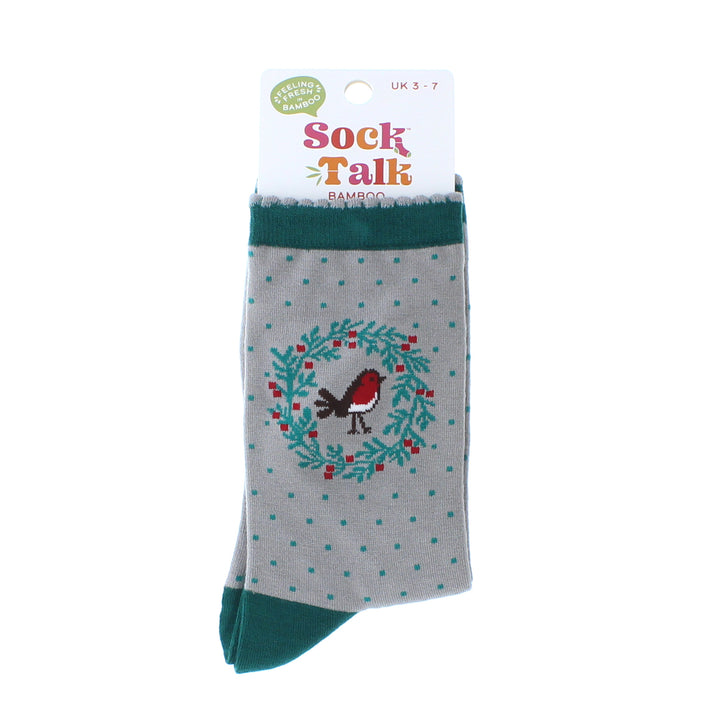 Bamboo Robin Socks (Grey)