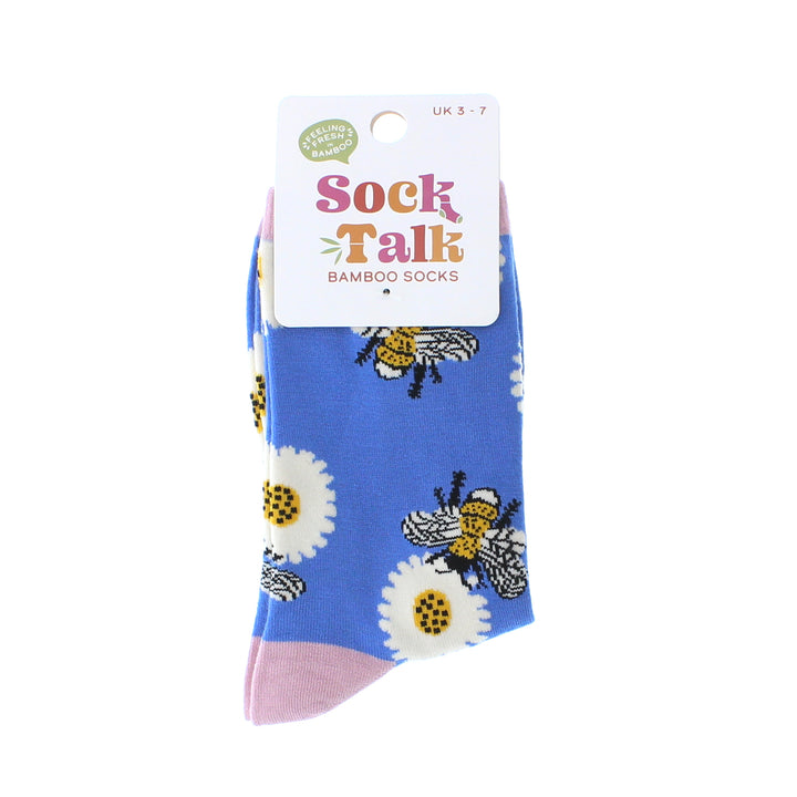 Bamboo Bee Socks (Blue)