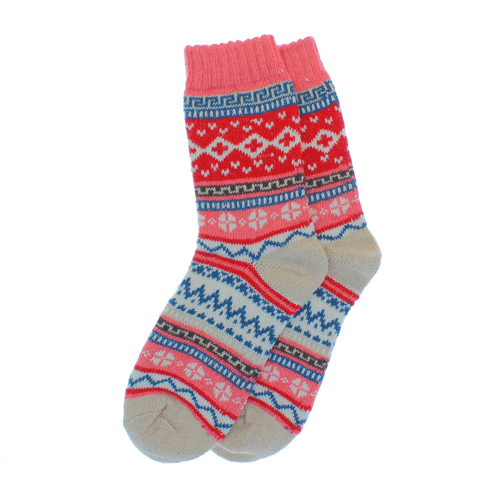 Cosy Cute Nordic Pattern Socks - Pack of 2