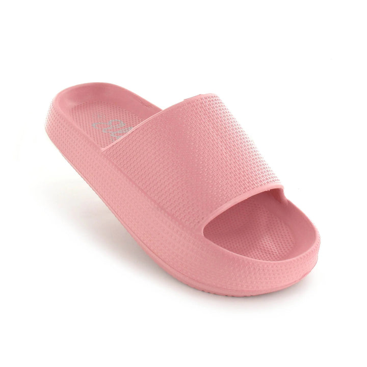 Ella Cloud Cushioned Lightweight Slip On Sliders In Pink