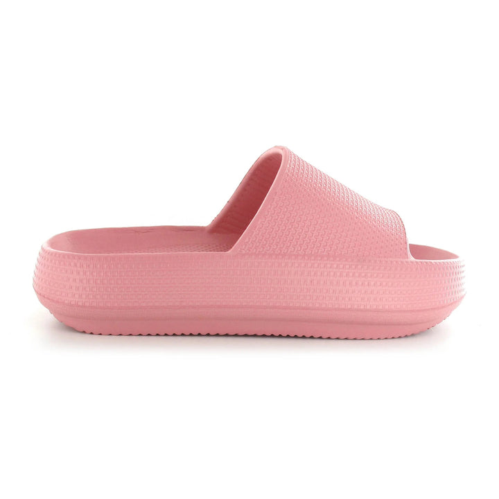 Ella Cloud Cushioned Lightweight Slip On Sliders In Pink