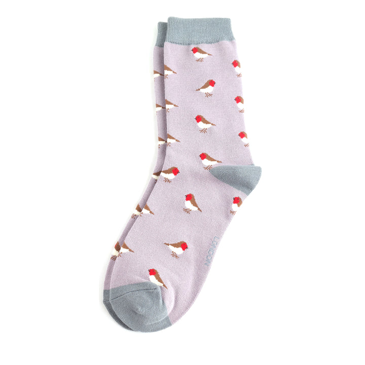 Miss Sparrow Bamboo Little Robin Socks Lavender