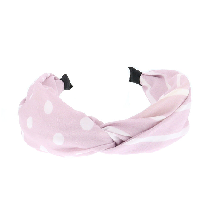 Women's Knot Band Headband With Spots and Stripes