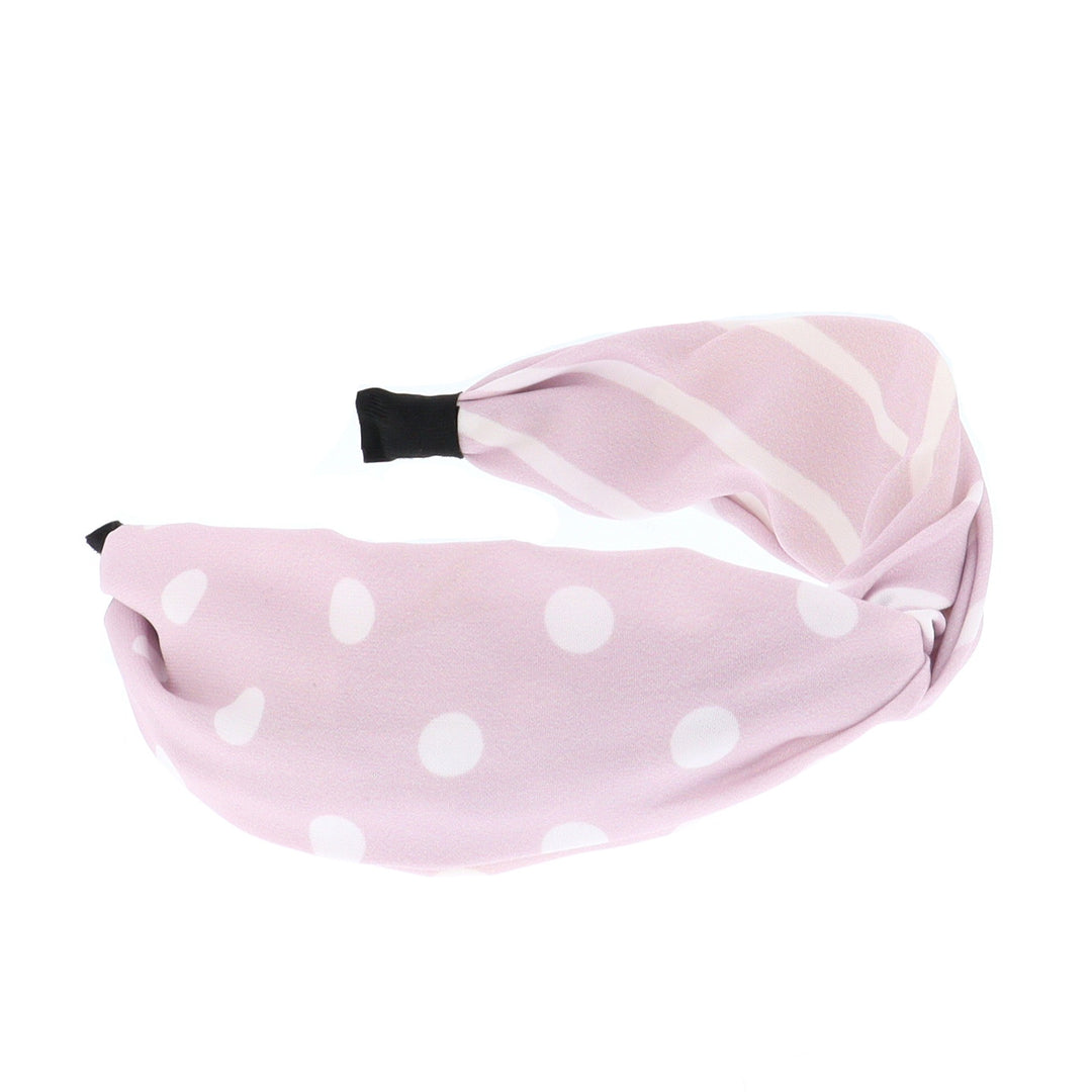 Women's Knot Band Headband With Spots and Stripes