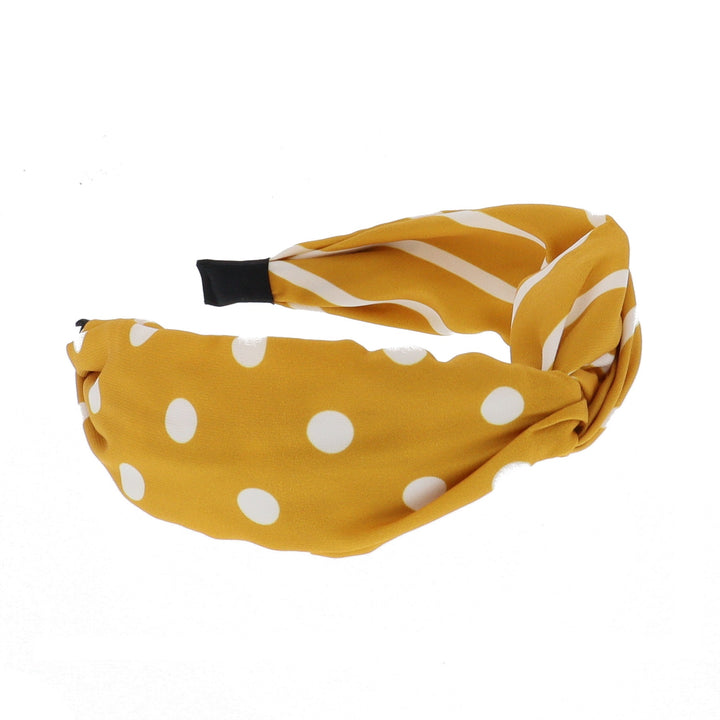 Women's Knot Band Headband With Spots and Stripes