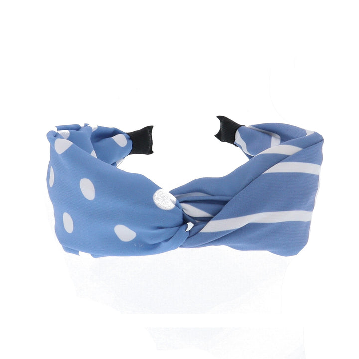 Women's Knot Band Headband With Spots and Stripes