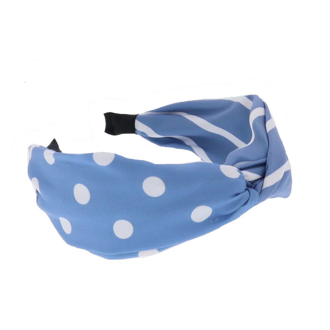 Women's Knot Band Headband With Spots and Stripes