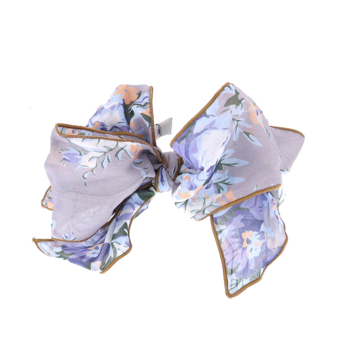 Women's Floral Print Wired Bow Headband