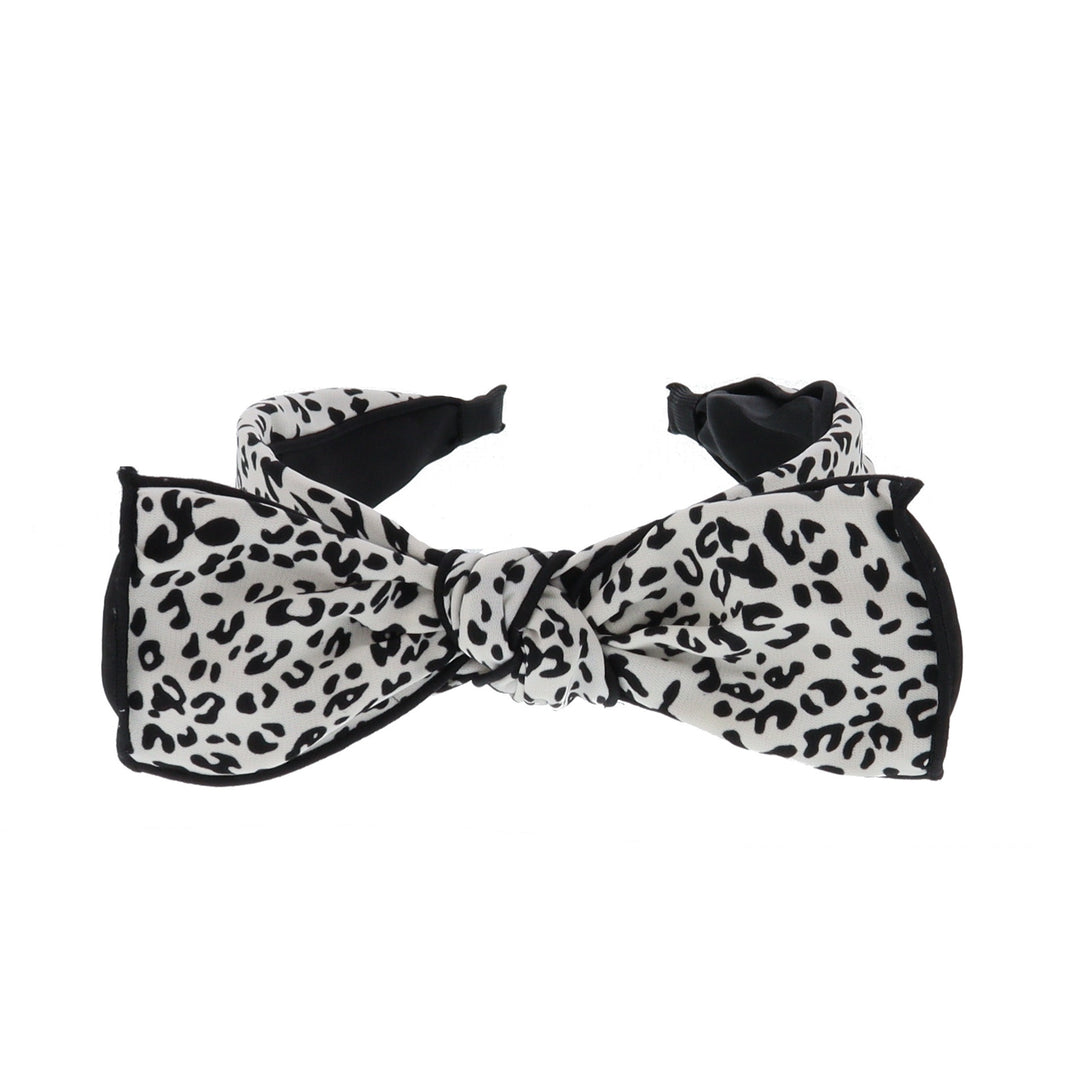 Women's Animal Print Wired Bow Headband