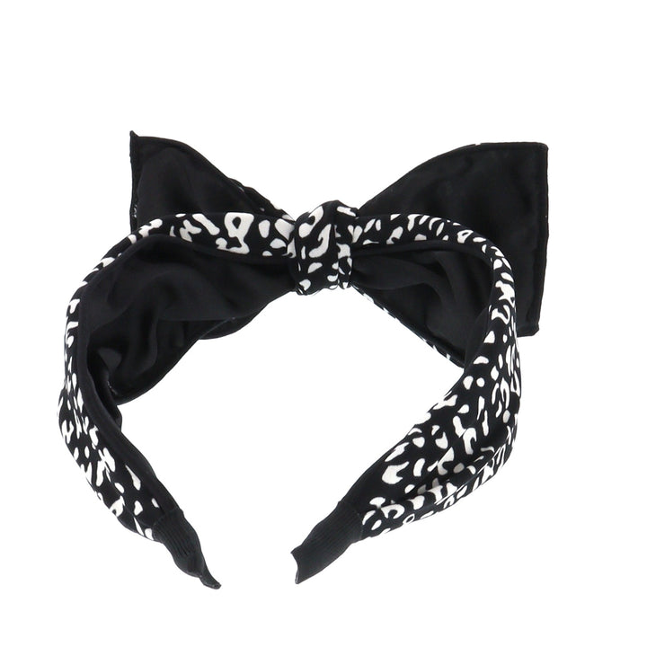 Women's Animal Print Wired Bow Headband