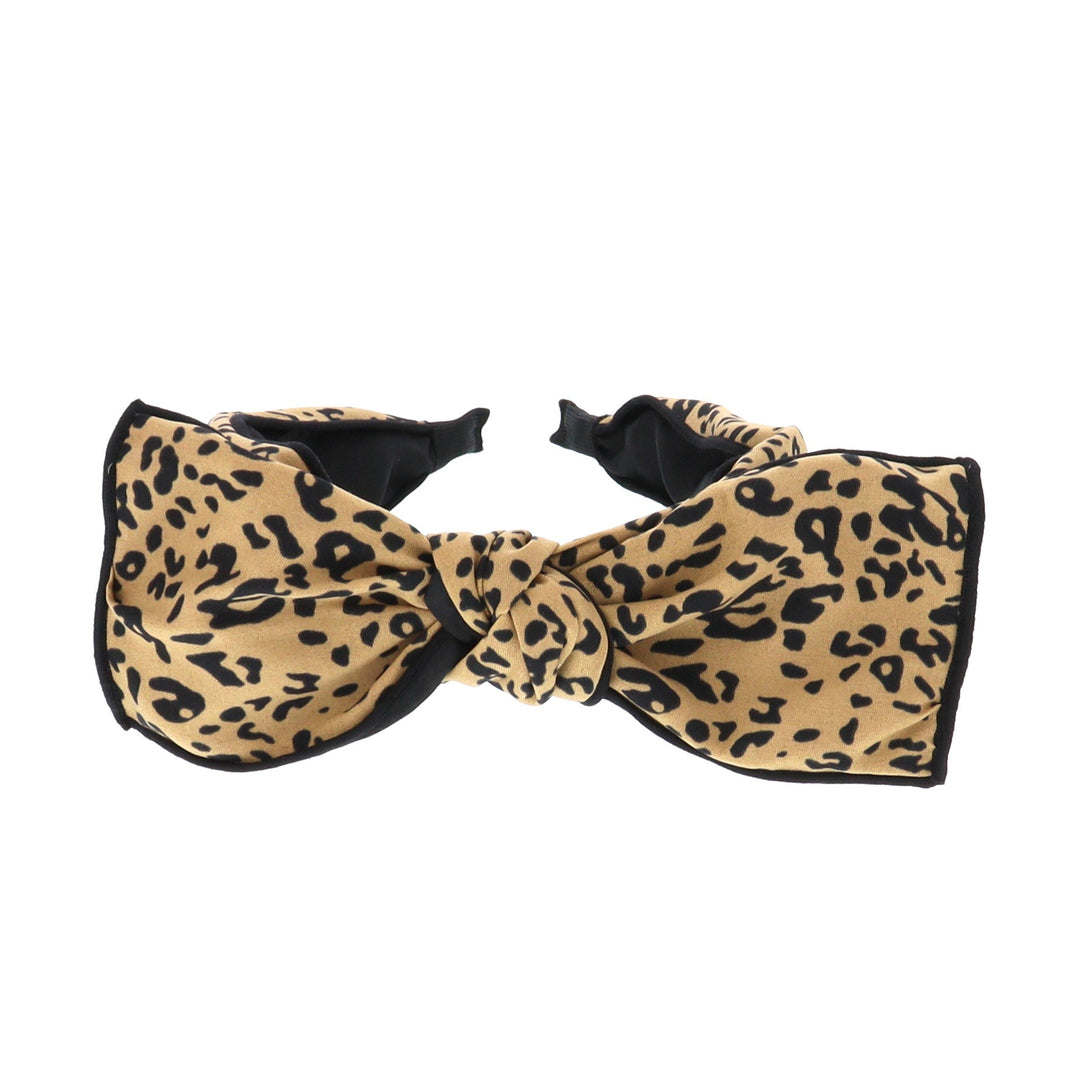 Women's Animal Print Wired Bow Headband