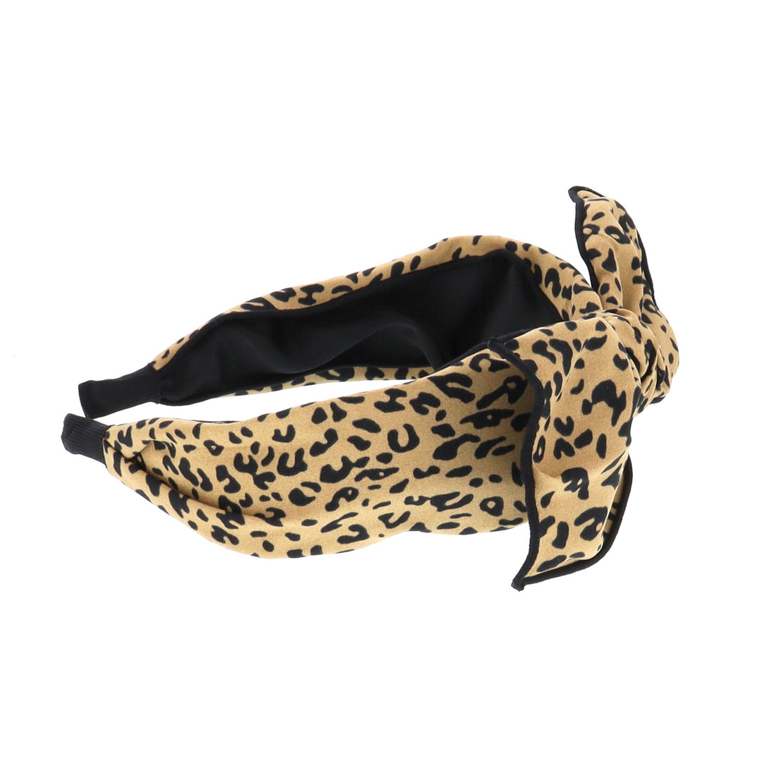 Women's Animal Print Wired Bow Headband