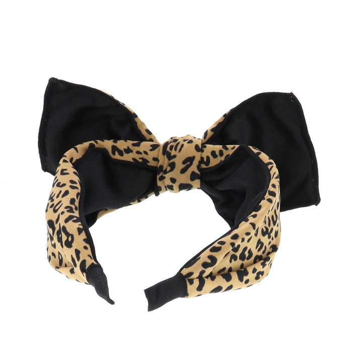 Women's Animal Print Wired Bow Headband