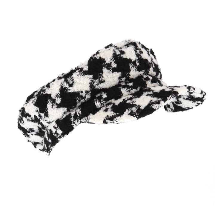 Ladies Houndstooth Train Peaked Cap