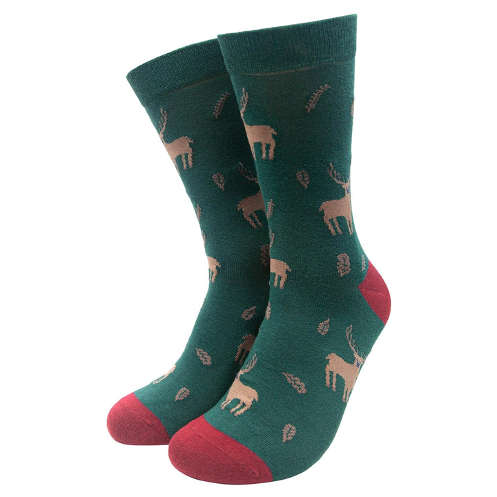 Bamboo Stag Socks (Green)