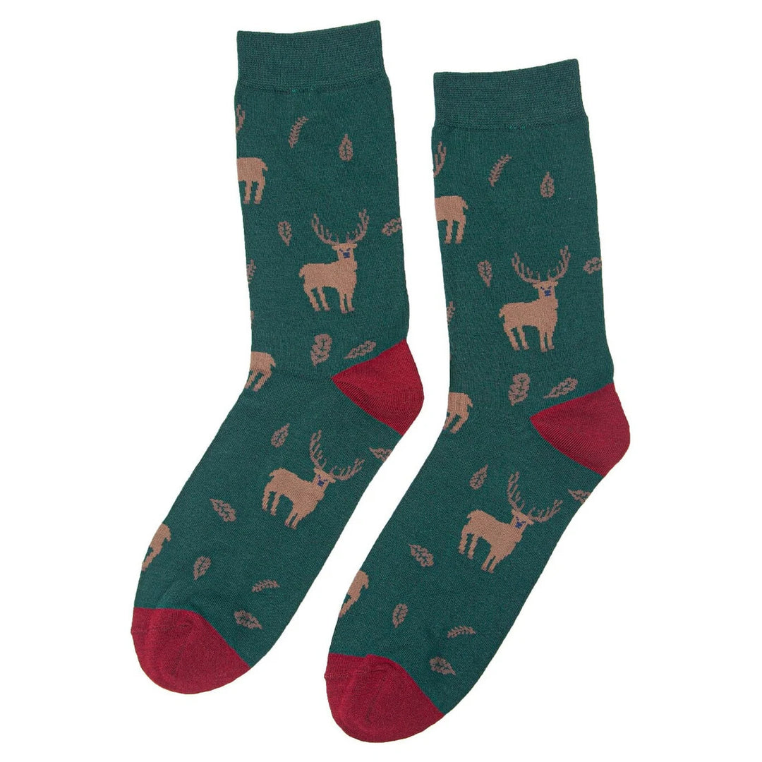 Bamboo Stag Socks (Green)