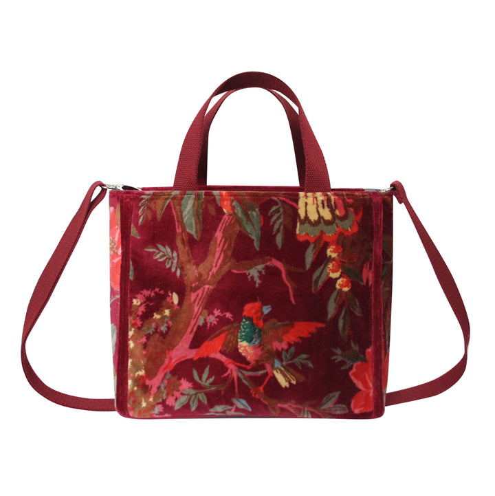 Red Velvet Print Tote Handbag by Earth Squared