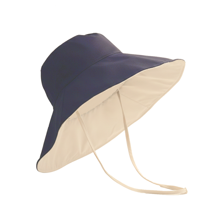 Ladies Wide Brim & Reversible Sun Hat UVF50+ Navy/Beige