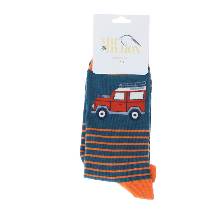 Mr Heron Mens Bamboo Jeep Socks (Teal)