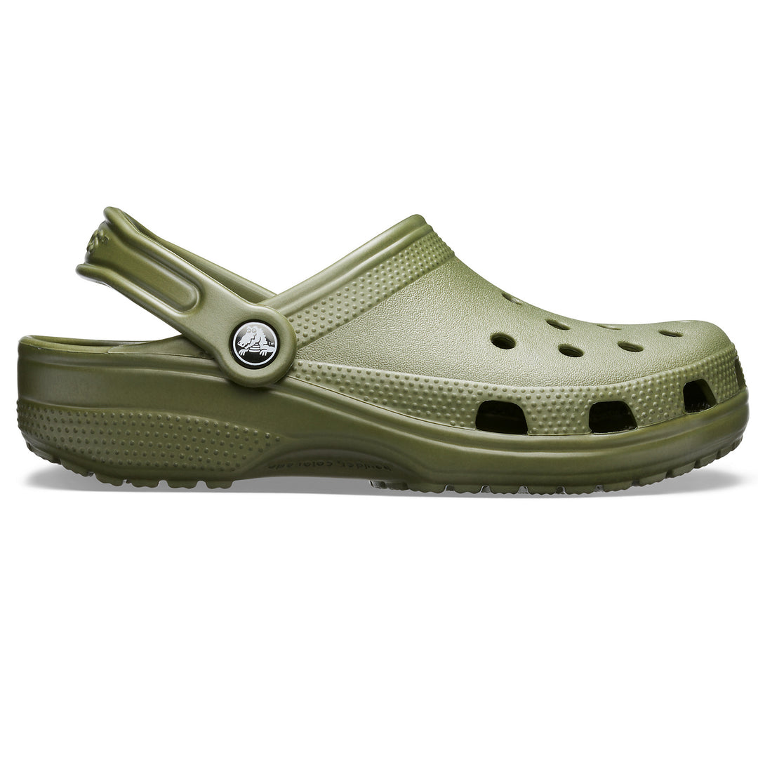 Crocs Adults Unisex Classic Clogs In Army Green