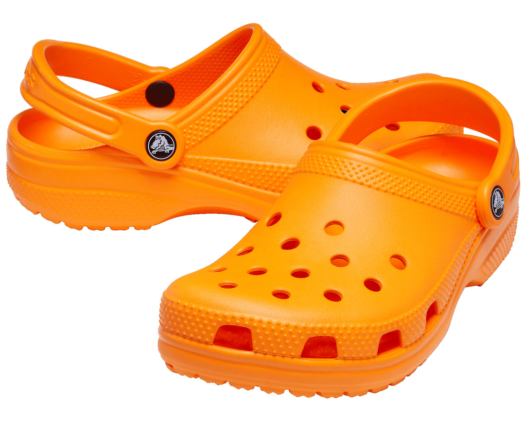 Crocs Adults Unisex Classic Clogs In Orange Zing