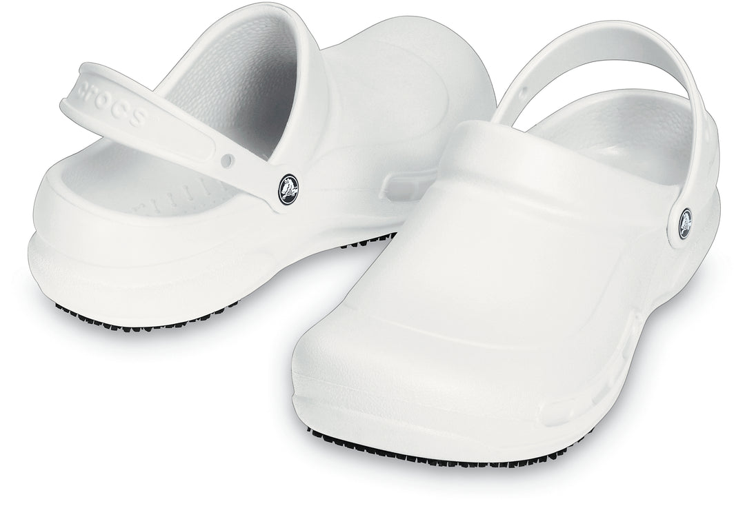 Crocs Adults Unisex Bistro Slip Resistance Work Clogs In White