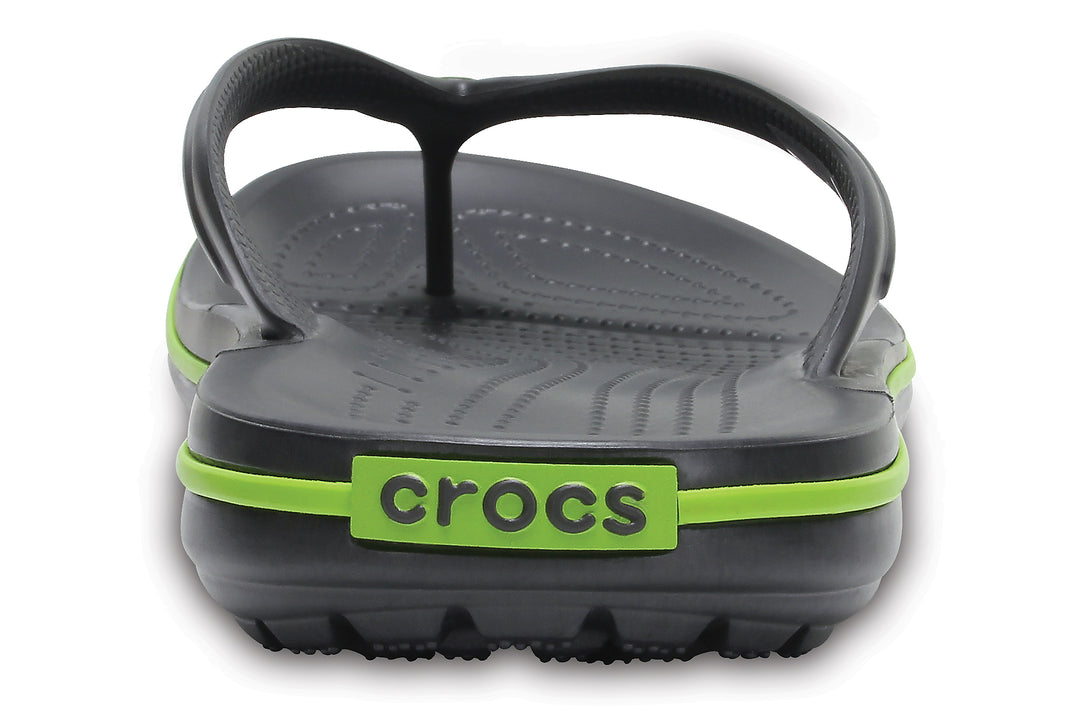 Crocs Adults Unisex Crocband Flip Flops In Graphite/Volt Green