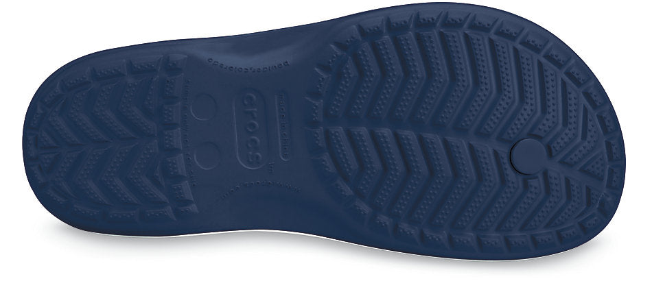 Crocs Adults Unisex Crocband Flip Flops In Navy/White
