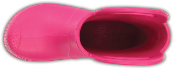 Crocs Kids Handle It Rain Wellington Boots In Candy Pink