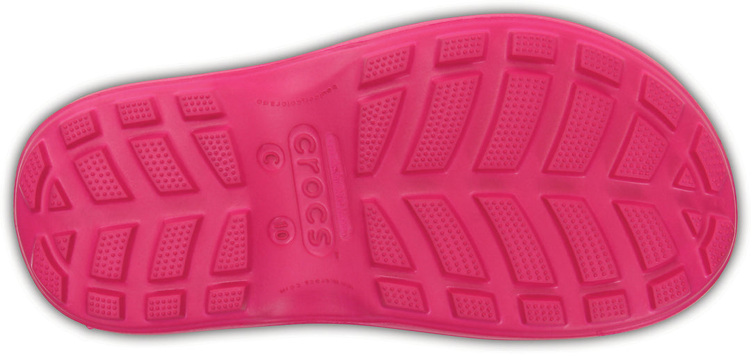 Crocs Kids Handle It Rain Wellington Boots In Candy Pink