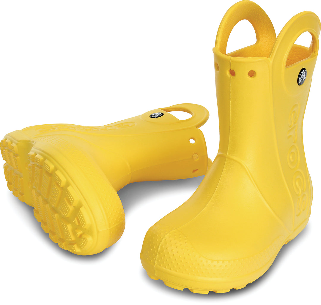 Crocs Kids Handle It Rain Wellington Boots In Yellow