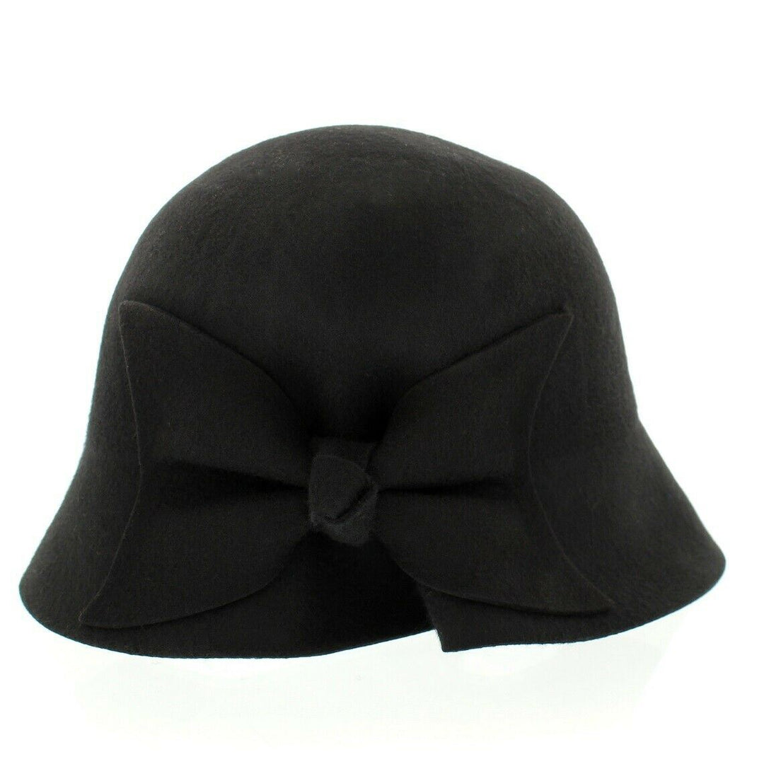 Fischer Accessories Ladies Wool Cloche Hat Black