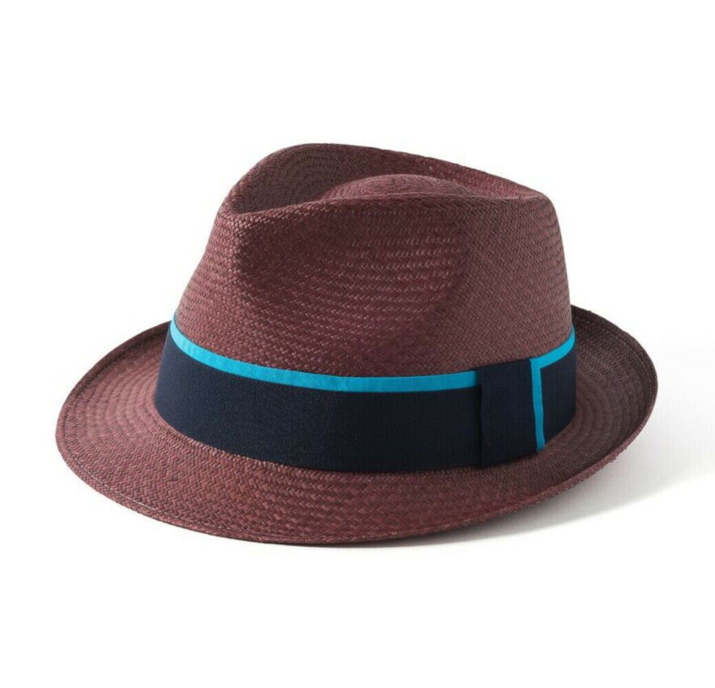 Failsworth Coloured Toquilla Straw Trilby Hat Made In Ecuador