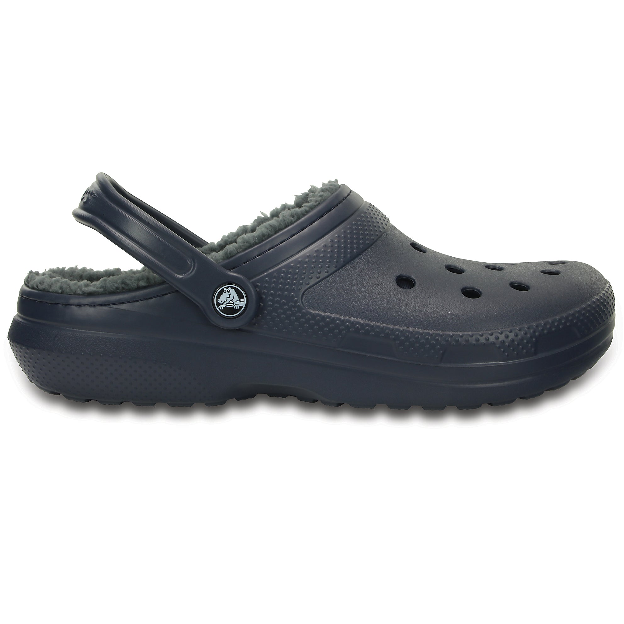 Navy best sale lined crocs