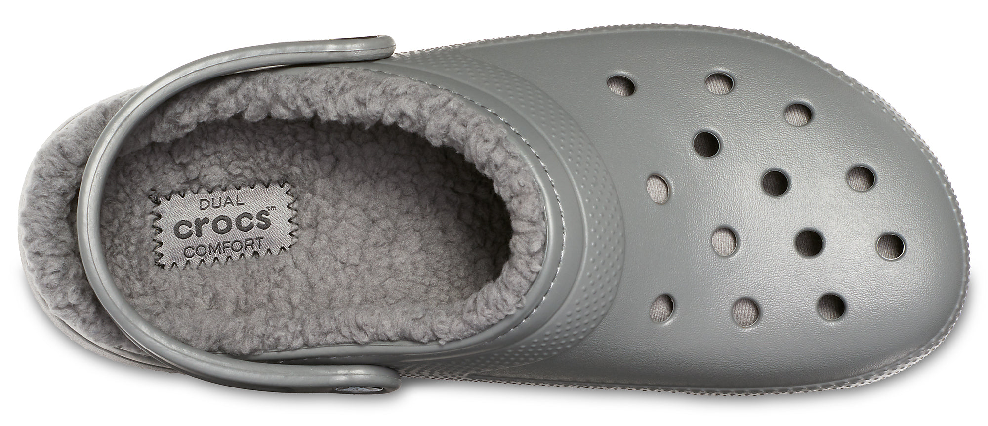 Crocs Adults Unisex Classic Lined Clogs In Slate Grey Smoke Maggna