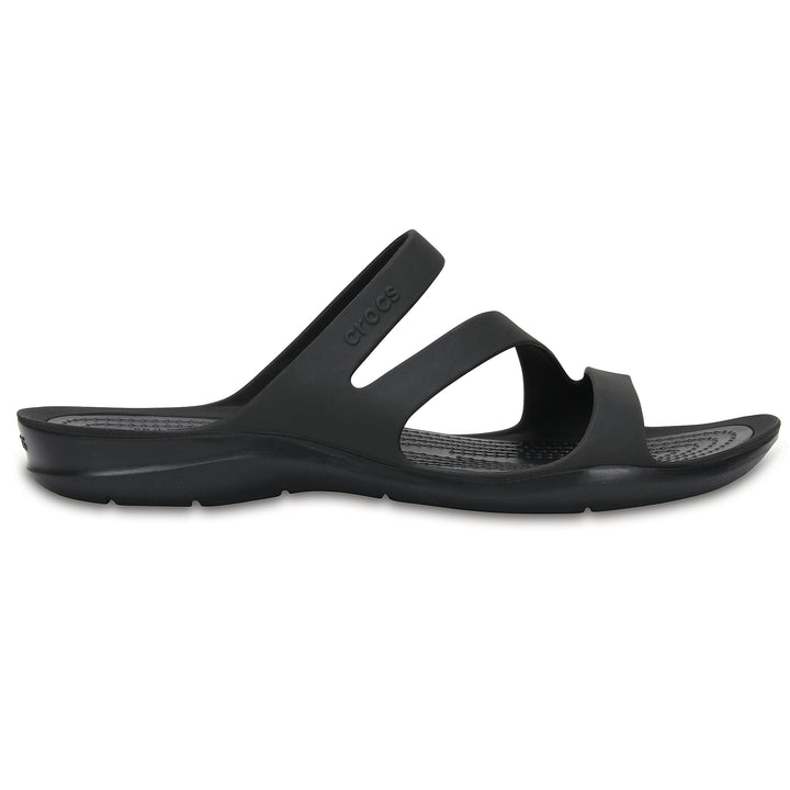 Crocs Womens Swiftwater Lightweight Slip Ons Sandals In Black