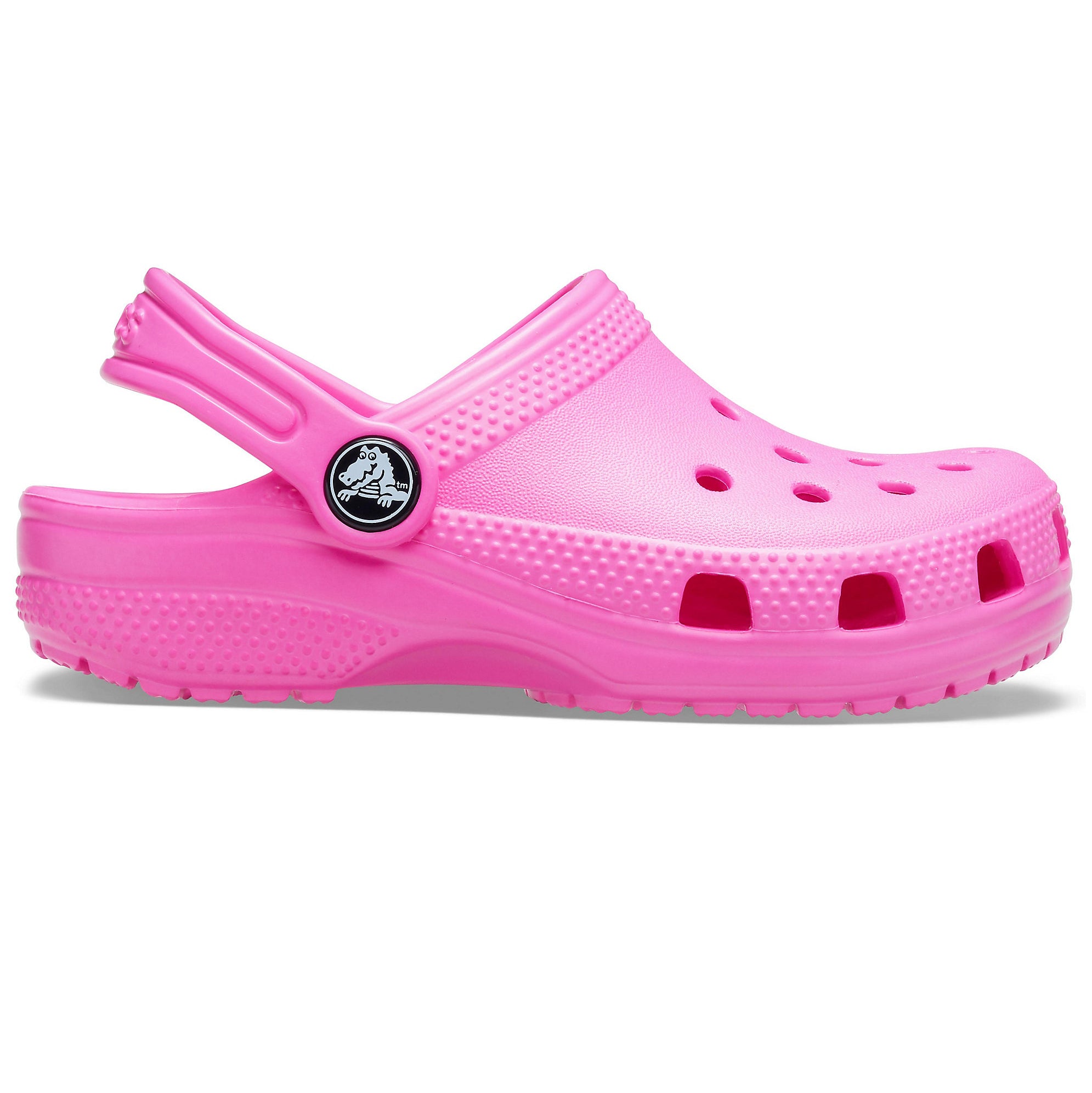 Crocs Kids Classic Clogs In Electric Pink Maggna