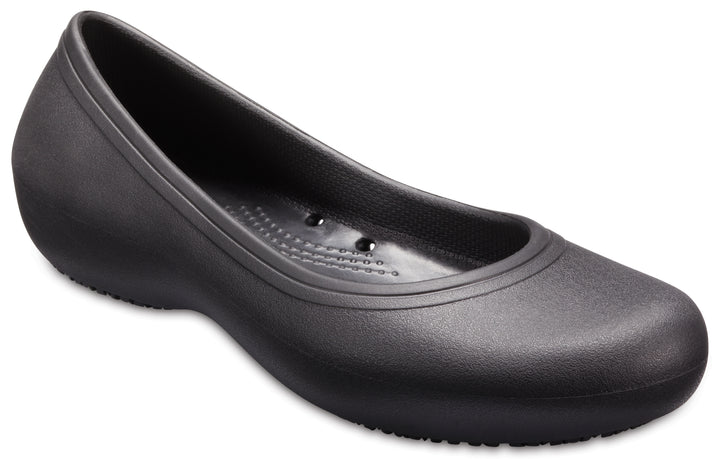 Crocs Womens At Work Flat Ballet Shoes In Black