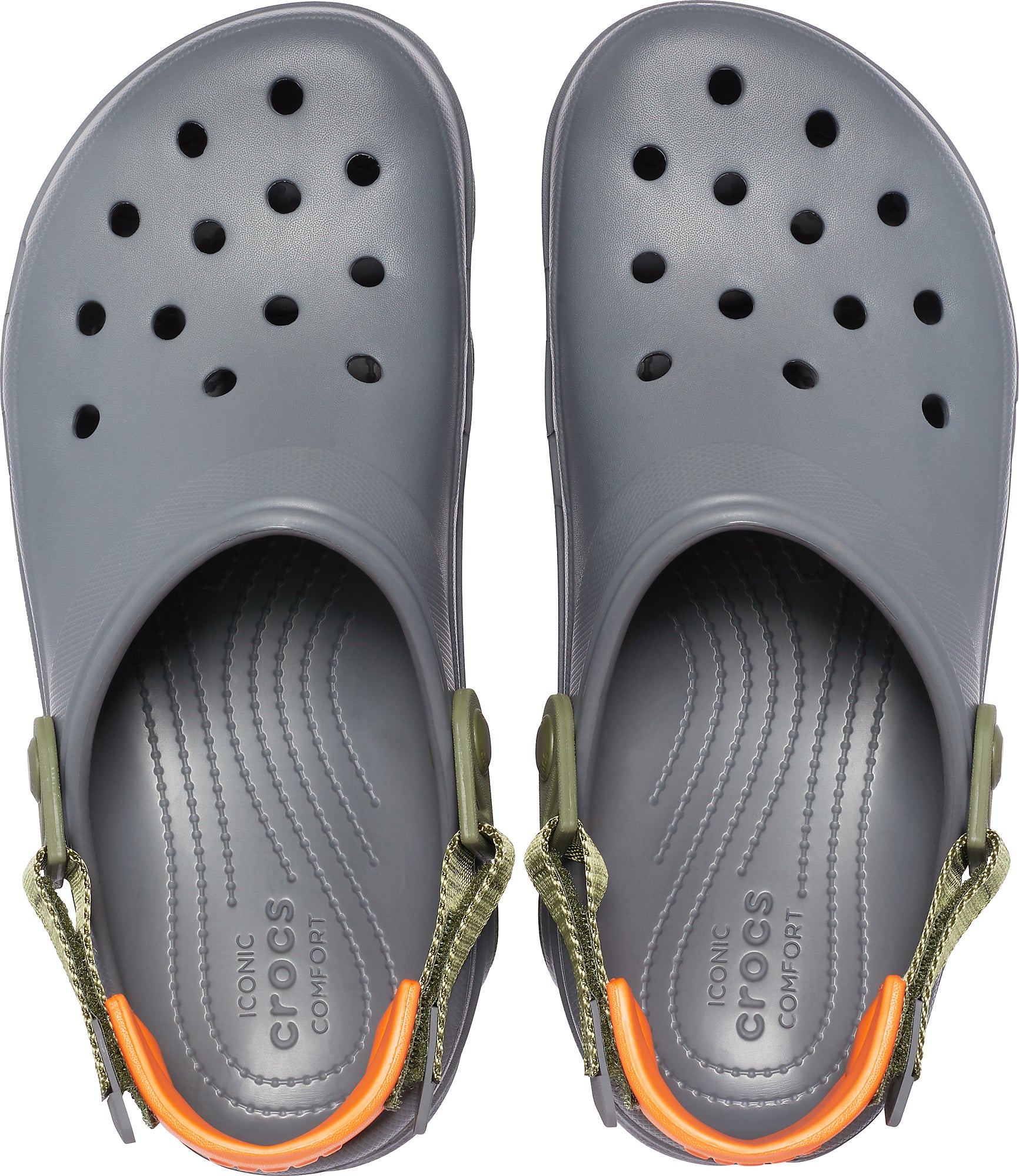 Crocs orange and discount grey