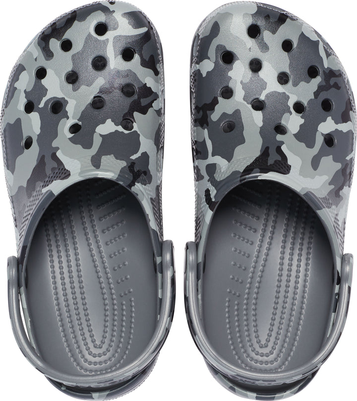 Crocs Adults Unisex Classic Clogs In Slate Grey/Camo