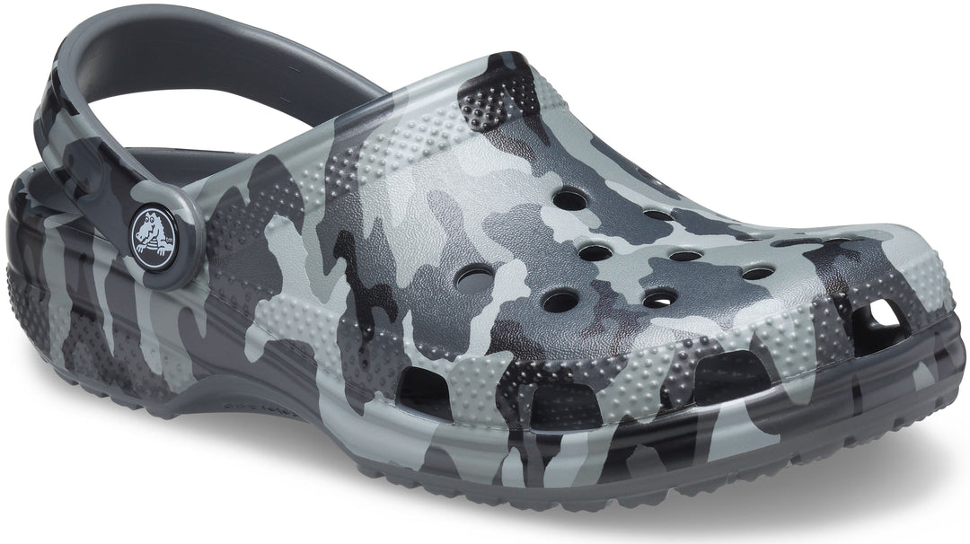 Crocs Adults Unisex Classic Clogs In Slate Grey/Camo