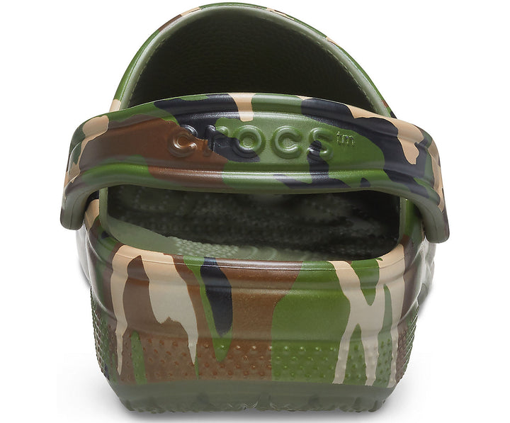 Crocs Adults Unisex Classic Clogs In Army Green/Camo