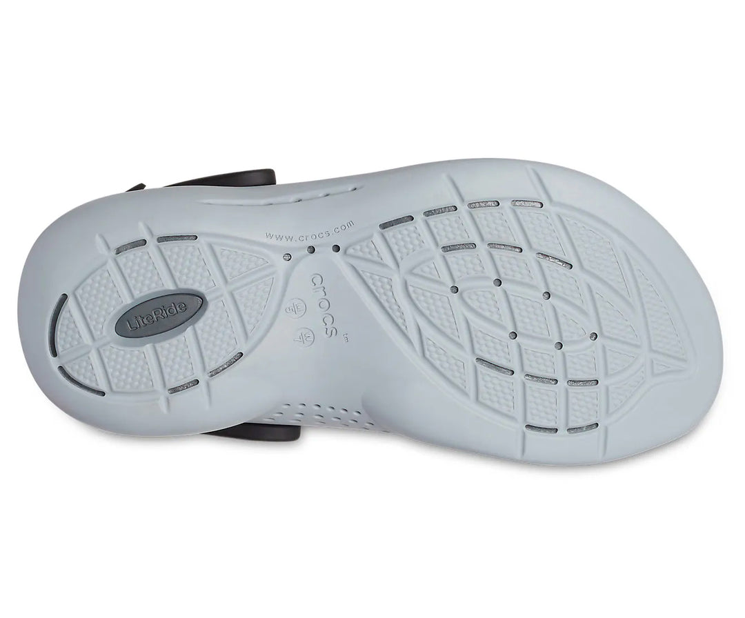 Crocs Adults Unisex LiteRide 360 Cushioned Slip On Clogs In Black/Slate Grey