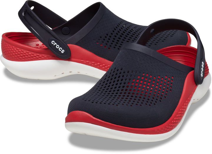 Crocs Adults Unisex LiteRide 360 Cushioned Slip On Clogs In Navy/Pepper
