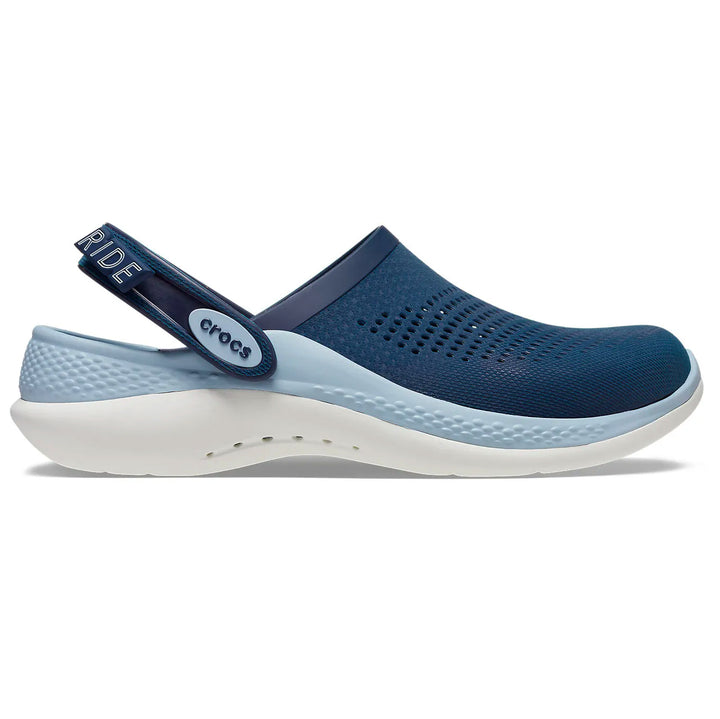Crocs Adults Unisex LiteRide 360 Cushioned Slip On Clogs In Navy/Blue Grey