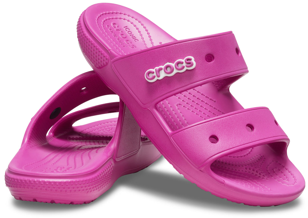 Crocs Womens Classic Sandals In Fuchsia Fun