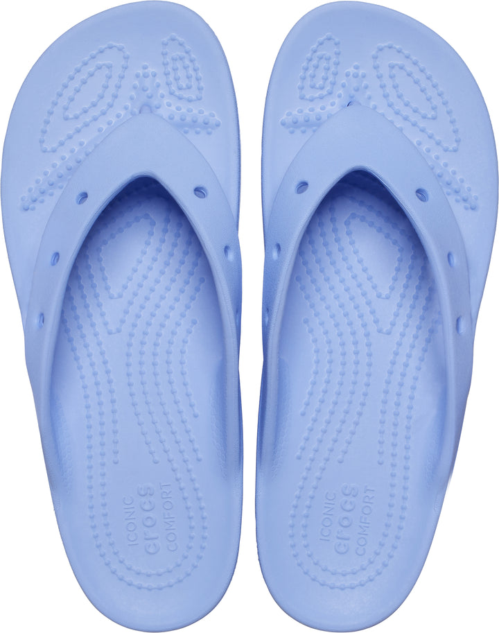 Crocs Womens Classic Platform Slip On Flip Flops In Moon Jelly