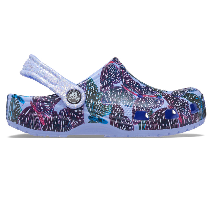 Crocs Kids Classic Clogs In Moon Jelly/Butterfly