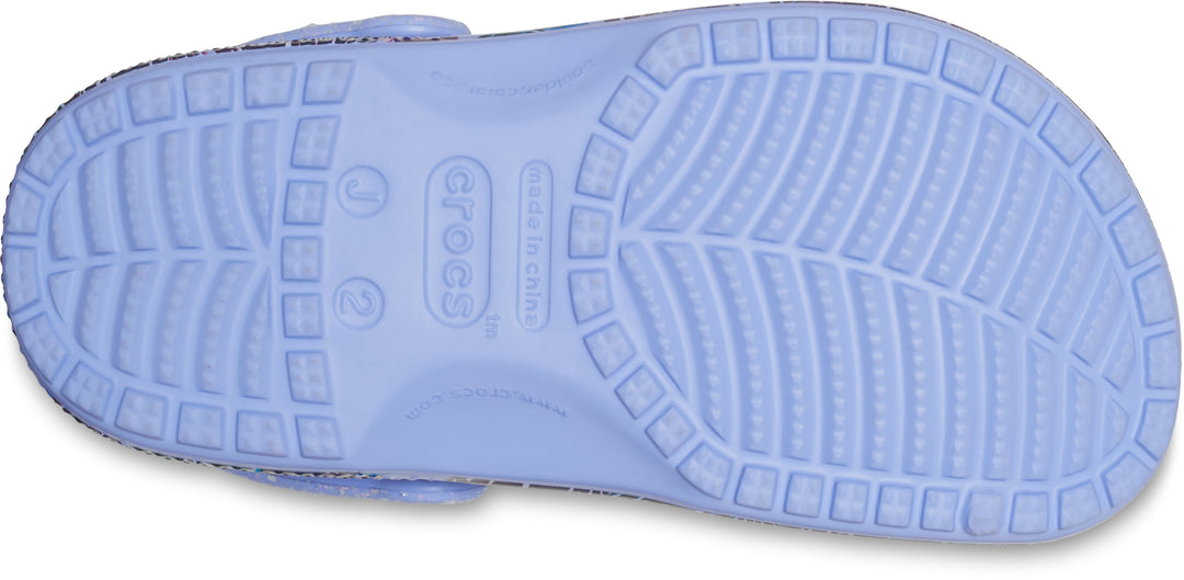 Crocs Kids Classic Clogs In Moon Jelly/Butterfly