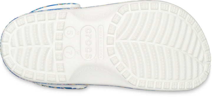 Crocs Adults Unisex Classic Clogs In White/Hyper Real